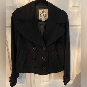 Gently used black wool coat